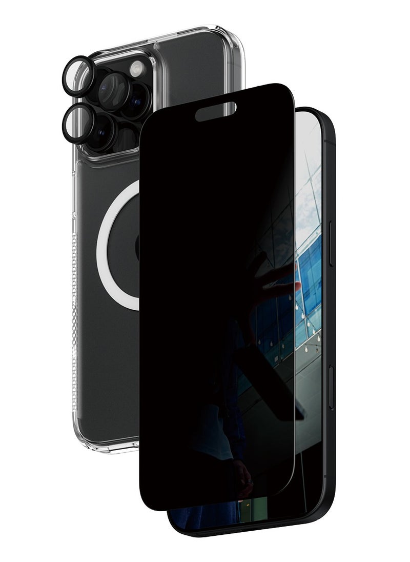 PanzerGlass - PanzerGlass® 3-in-1 Protection Pack for Apple iPhone 16 Pro Max, Screen Protector, MagSafe compatible HardCase, Camera Lens Protector, Tempered Glass - with mounting aid for easy installation - Image 1