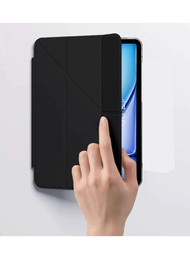 إغرين99 لـ iPad mini (2024/2021) 7th/6th 8.3 بوصة غطاء القضية، تصميم على شكل عسل Y، زاوية متعددة، استيقاظ / نوم تلقائي، لمس مريح للجلد، غطاء واقي قوس على شكل Y رقيق جدا، ظهر TPU ناعم، أسود - Image 4