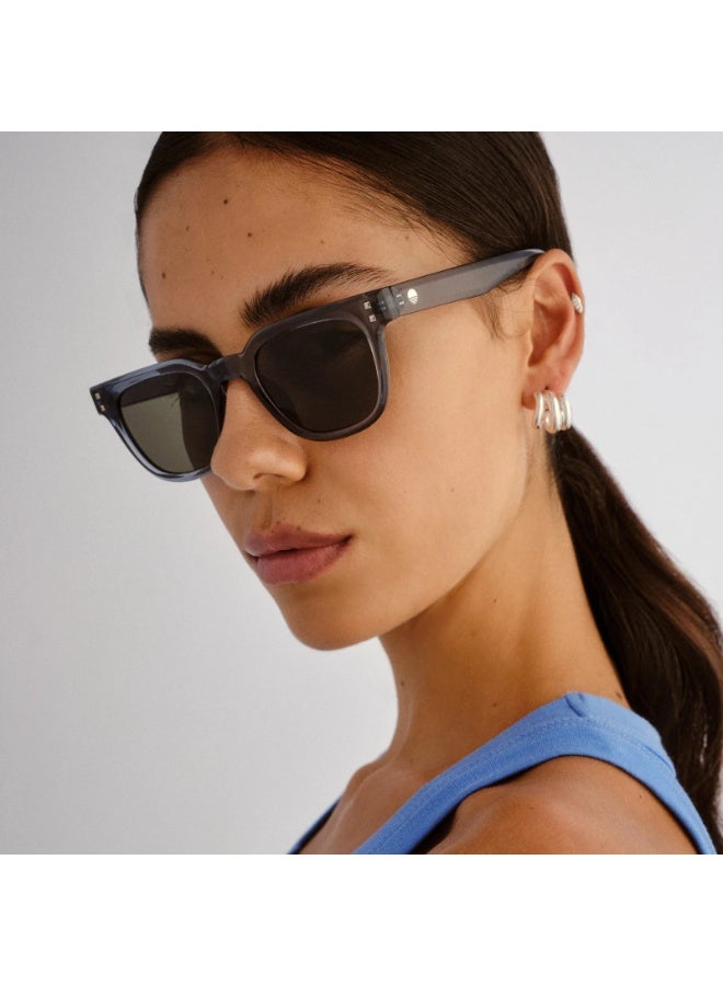 Solarized نظارات شمسية ريفيت سكوير سوداء، نظارات داكنة غير لامعة مع تفاصيل ريفيت، نظارات يومية للجنسين - Image 4