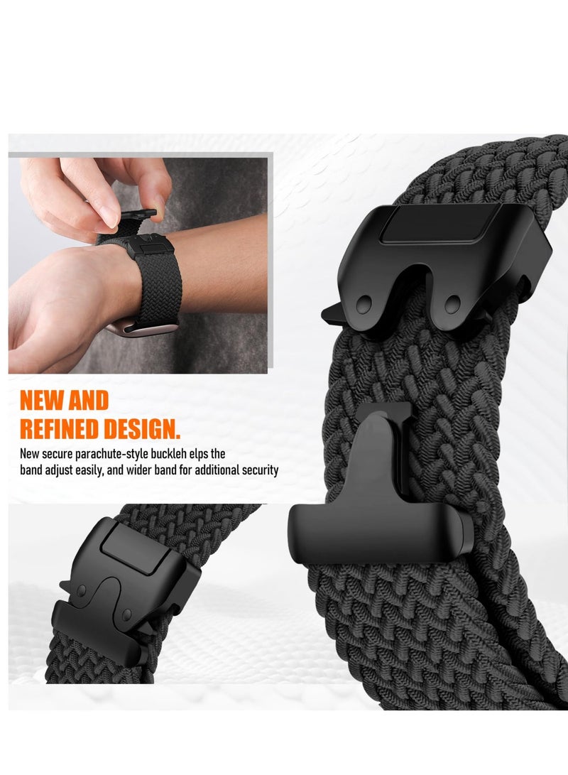 SZOXST Compatible for Apple Watch Band 42mm 41mm 40mm 38mm Elastic Nylon Braided Secure & Comfortable Stretchy Strap for Women Men,Parachute Buckle Bands for iWatch Series 11 10 9 8 7 6 5 4 3 SE Blue - Image 3