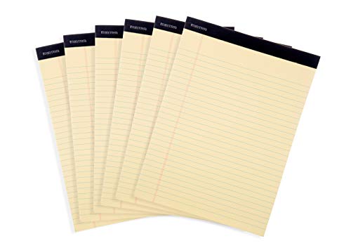 Mintra Office Legal Pads - ((BASIC CANARY 6pk, 8.5in x 11in, WIDE RULED)) - Image 1