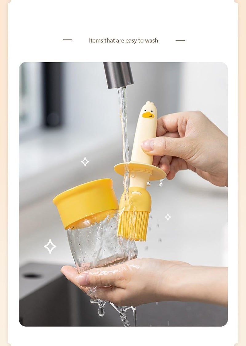 Aureus Oil Dispenser Bottle with Silicone Brush 200 ml Capacity Leakproof Transparent Jar - Image 4