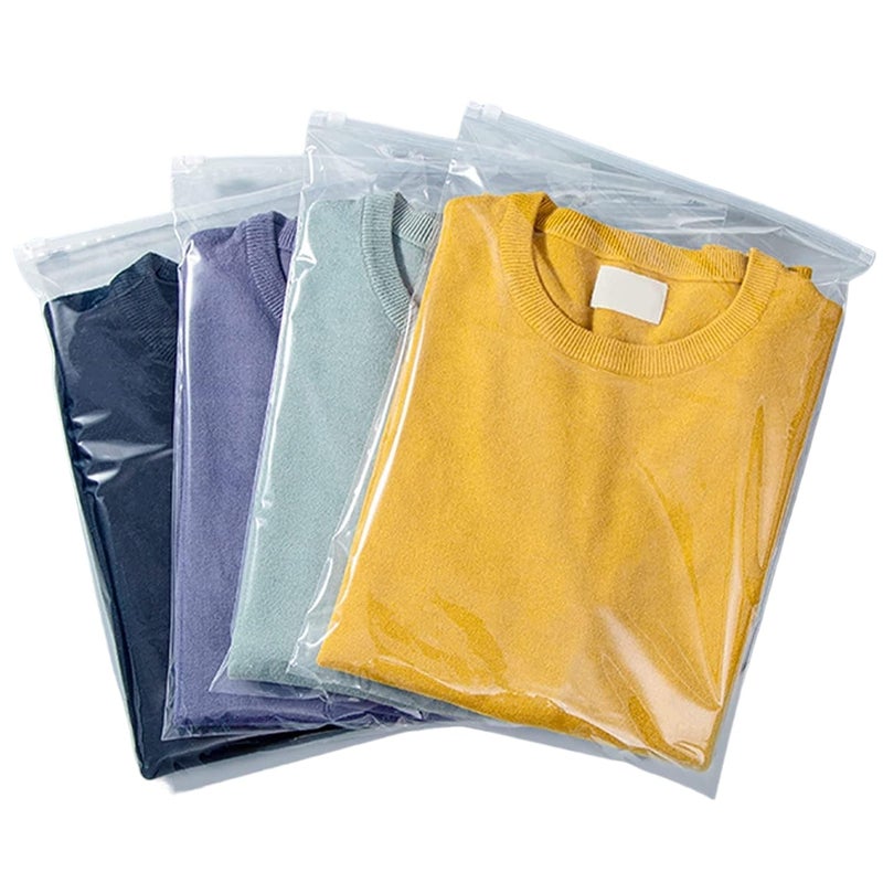 POCHEON Pocheon Clear Resealable Polyester Zipper Bags for Clothes Mailers for Clothing Self Seal Bags for Socks Cosmetic Accessories Storage Travel With Air hole 18 X 26 cm M 25  - Image 1