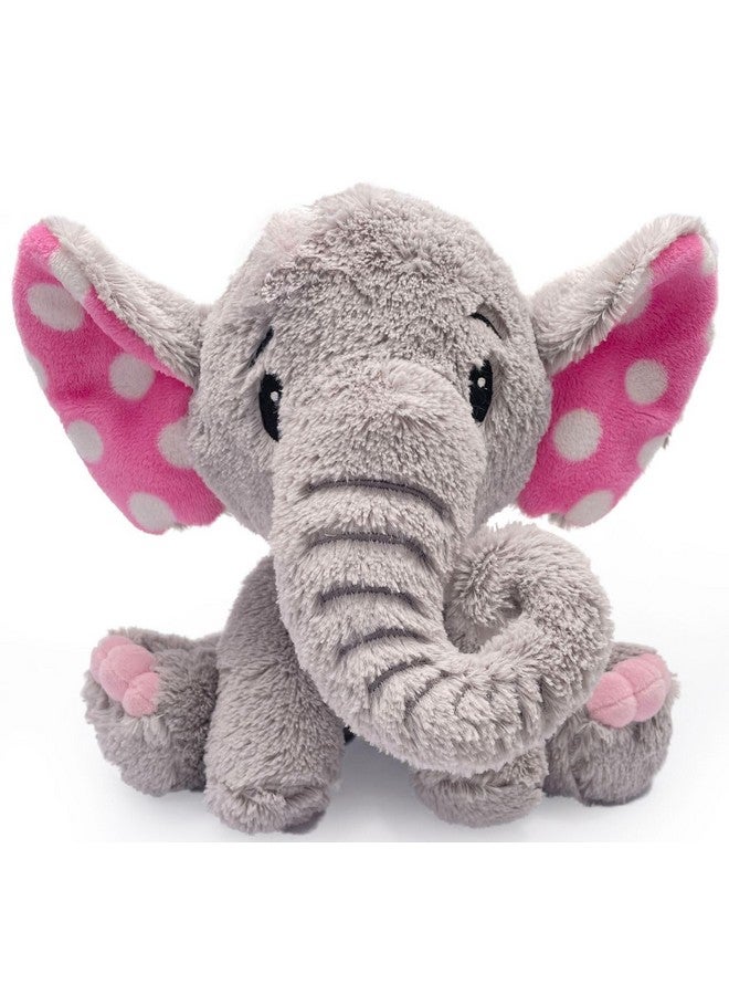 Mirada Enchanting Plush Grey Elephant Soft Toy Adorable With Pink Polka Dots Ear 25Cm - Image 1