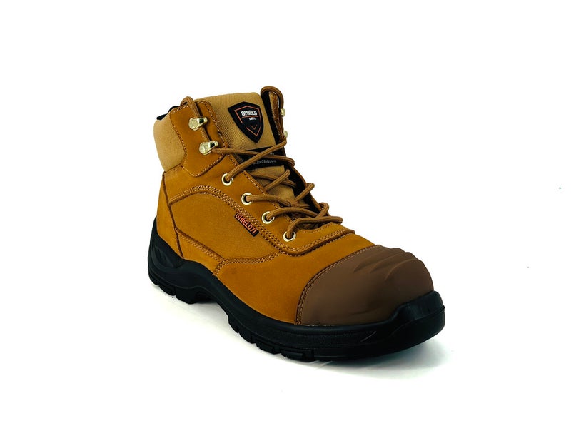 Shield Turbo Men’s Safety Shoes S3 | Hi-Cut Honey Work Shoes with Steel Toe Cap, Slip-Resistant, Water-Resistant, HRO & Steel Anti-Penetration Midsole - Image 3
