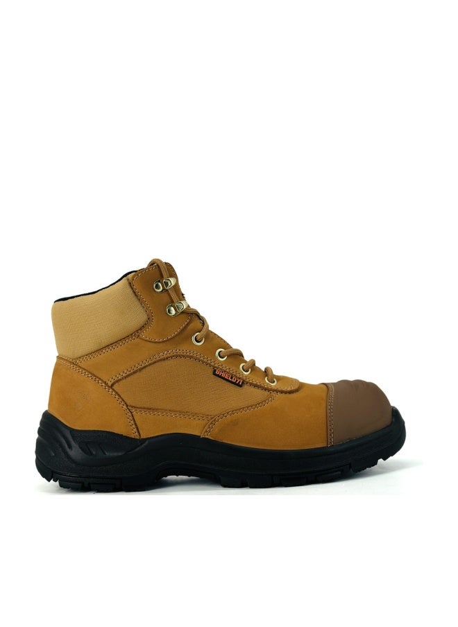 Shield Turbo Men’s Safety Shoes S3 | Hi-Cut Honey Work Shoes with Steel Toe Cap, Slip-Resistant, Water-Resistant, HRO & Steel Anti-Penetration Midsole - Image 1