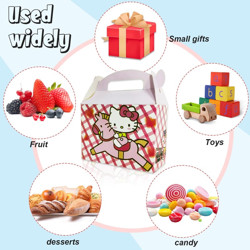 MUSNOW 10PCS Kitty Cat Theme Party Treat Boxs for Boxes with Handles Perfect for Kitty Birthday Party Supplies - Image 4