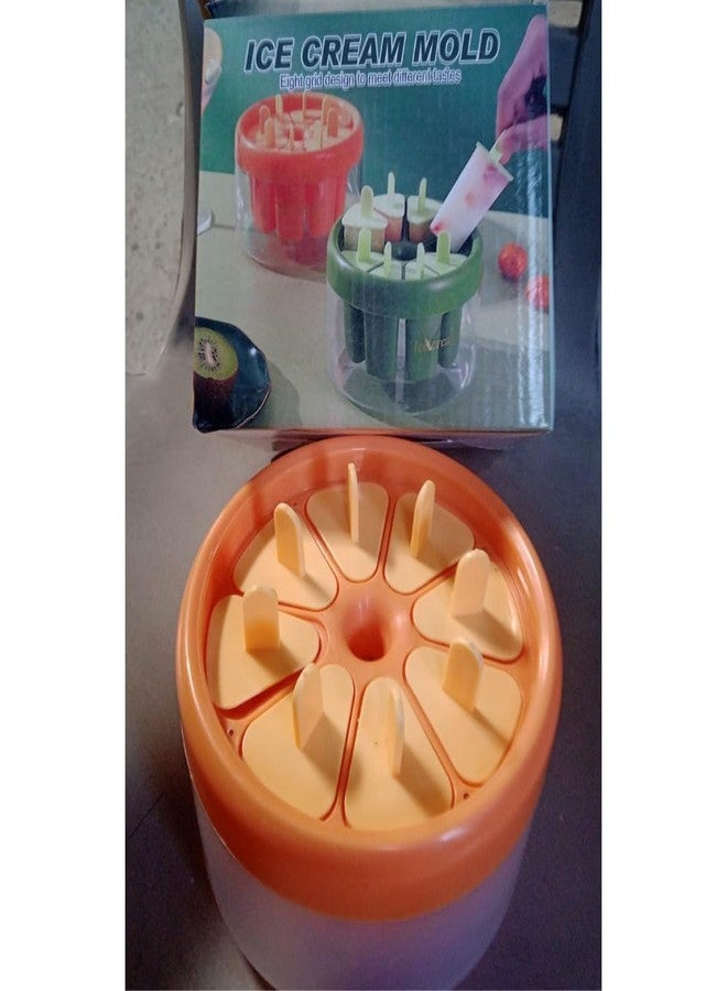 UMADEV Plastic Round Ice Cream Candy Molds with Sticks for Kids Summer Party | Reusable Popsicles Candy Molds | 8 Candy Mold Maker (Multicolour Pack 1) - Image 5