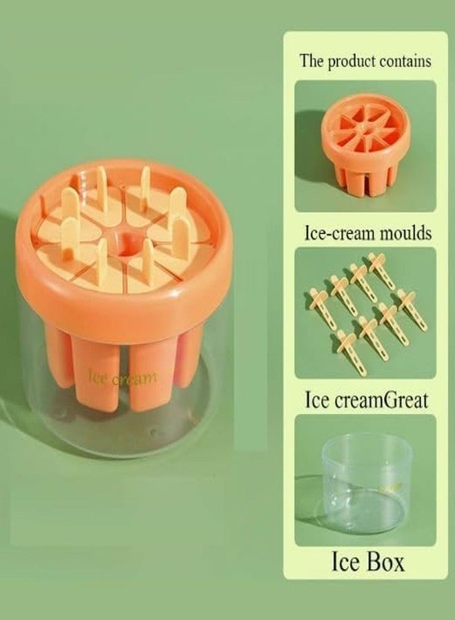 UMADEV Plastic Round Ice Cream Candy Molds with Sticks for Kids Summer Party | Reusable Popsicles Candy Molds | 8 Candy Mold Maker (Multicolour Pack 1) - Image 3