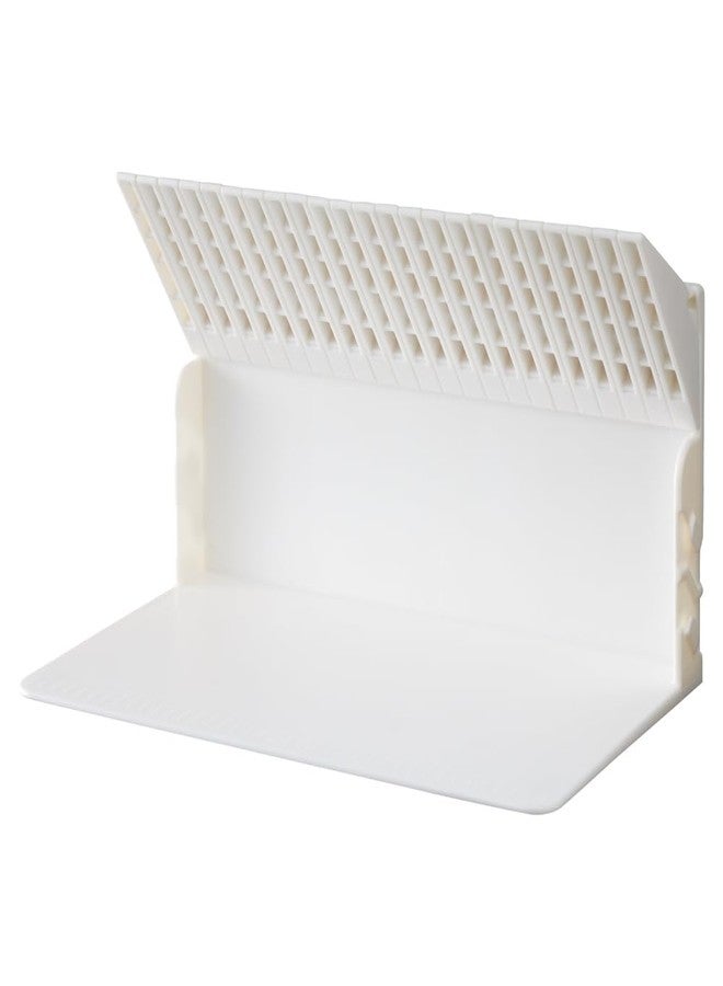 Lihit Lab A3575-0 Single Book Stand, Bookend, CD DVD Storage, White - Image 1