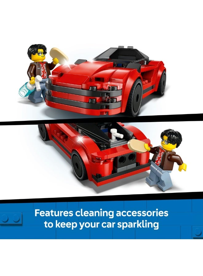 LEGO City Red Sports Car, Toy Supercar Vehicle Set 60448 (Age 5+, 109 Pieces) - Image 5