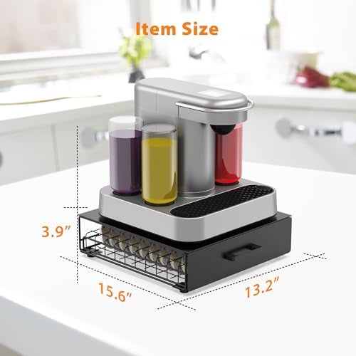 ZECENN Storage Drawer for Bartesian Capsules, Stackable Cocktail Pod Holder for Bartesian Cocktail Machine Compatible with Bev by BLACK+DECKER Cocktail Machine - Black/40 Pods Capacity - Image 3