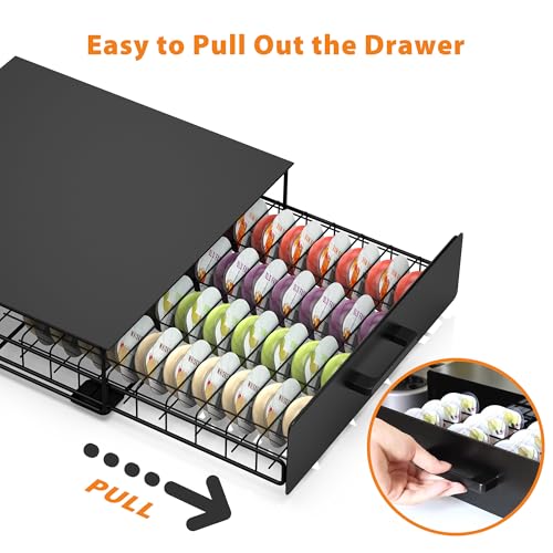 ZECENN Storage Drawer for Bartesian Capsules, Stackable Cocktail Pod Holder for Bartesian Cocktail Machine Compatible with Bev by BLACK+DECKER Cocktail Machine - Black/40 Pods Capacity - Image 5