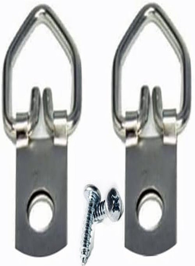 888 Corp Heavy Duty 1 Hole D Ring Picture Hanger with Screws - Pro Quality (100) - Image 1