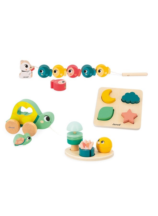 Janod - Baby Play Box - Children's Toy 18 Months - Stimulus Toys with Wooden Puzzle - Baby Motor Skills - Activity Toys and Psychomotor Development - from 18 Months - J04064 - Image 2