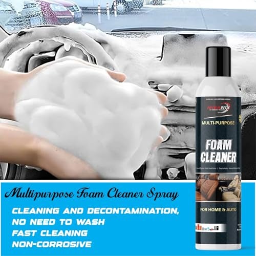 OBEROI'S TRADERS Multipurpose Foaming Car Interior & Exterior Cleaner Foam Spray For | Car Seat | Dashboard | Shoes | Sofa | Vinyl Rubber | Doors, PU/Leather (500 ml) - Image 4