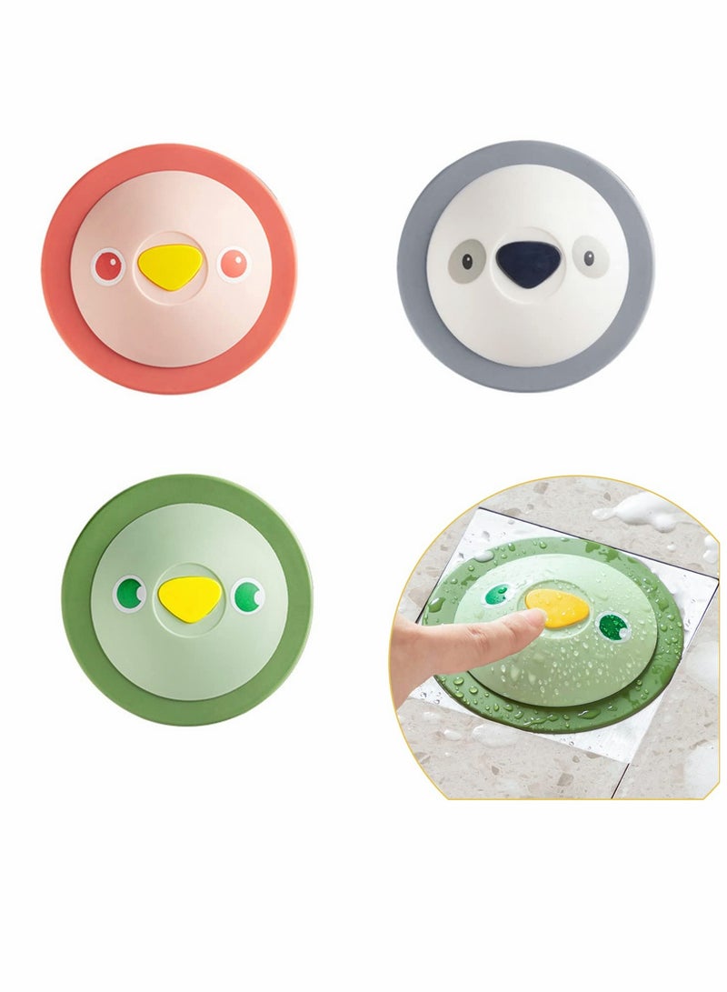 Excefore Silicone Drain Stopper, Cartoon Hair Catcher Bathtub Drain Stopper Protectors CoverSilicone Drain Stopper, Cartoon Hair Catcher Bathtub Drain Stopper Protectors Cover Easy to Install and Clean Suit fo - Image 1