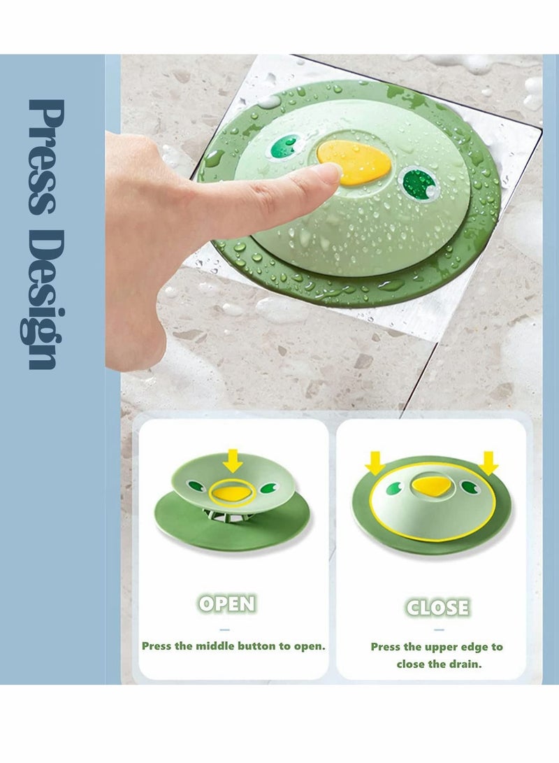 Excefore Silicone Drain Stopper, Cartoon Hair Catcher Bathtub Drain Stopper Protectors CoverSilicone Drain Stopper, Cartoon Hair Catcher Bathtub Drain Stopper Protectors Cover Easy to Install and Clean Suit fo - Image 3