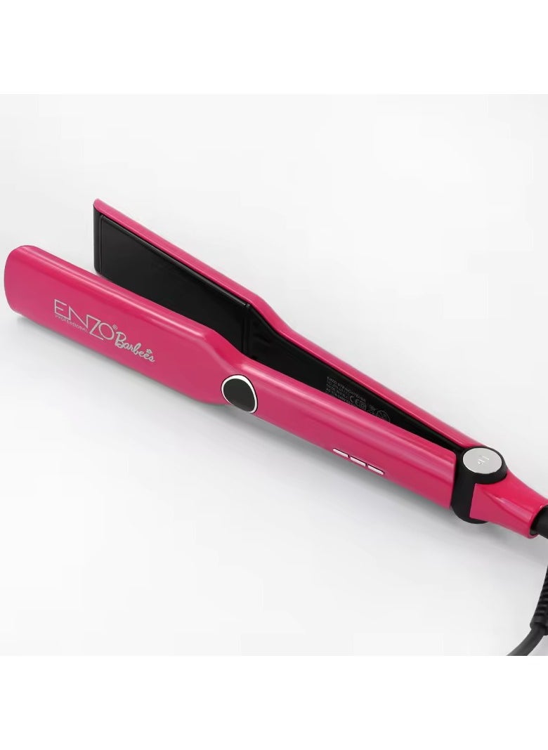 ENZO Professional - ENZO EN-20171 Barbee Hair Straightener - Professional Flat Iron with Ceramic Plates, Fast Heat-Up, Adjustable Temperature, and Swivel Cord - International Version - Image 1