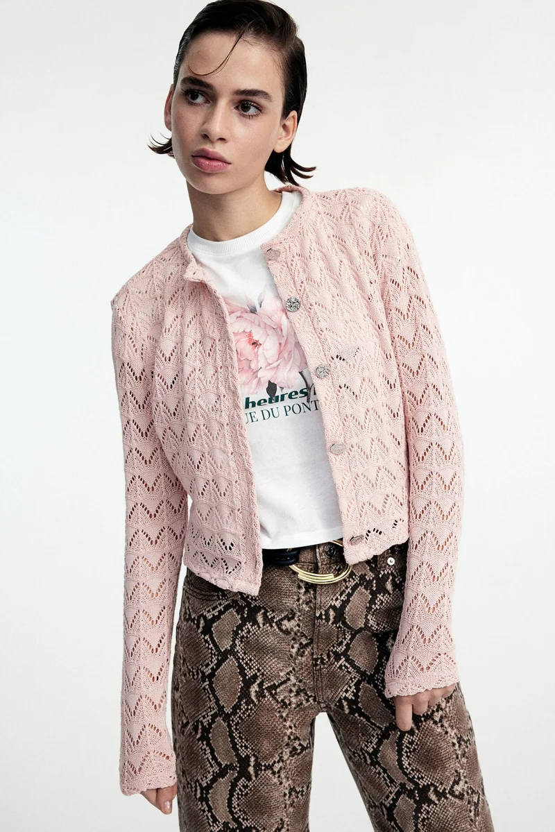 H&M Pointelle-knit cardigan