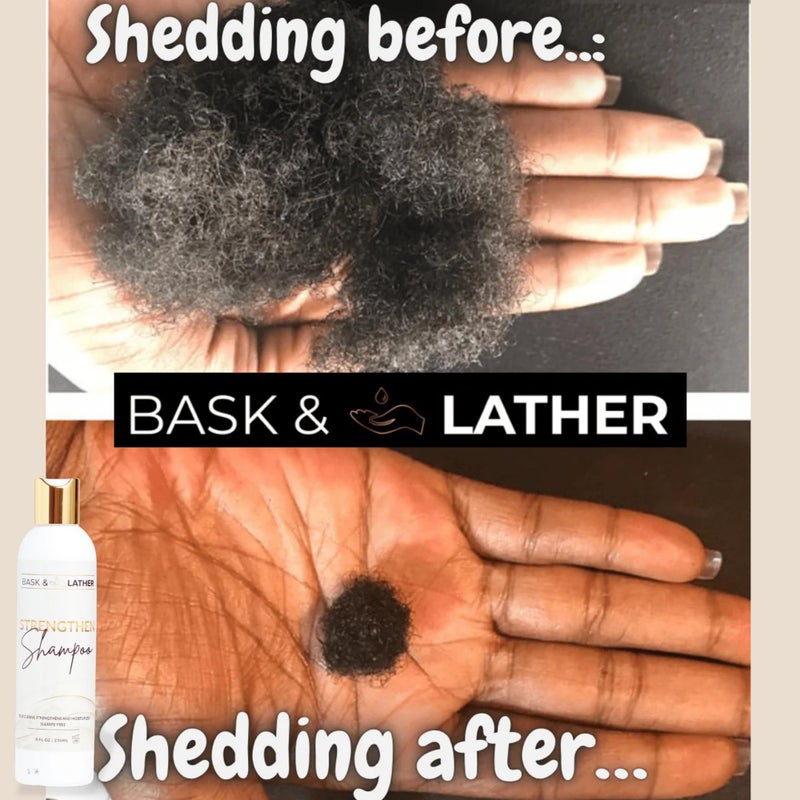 BASK & LATHER Strengthen Hair Shampoo â€“ All-Natural, pHâ€‘Balanced Formula for Hair Growth & Repair, Sulfateâ€‘Free, Siliconeâ€‘Free, Parabenâ€‘Free, 8 oz - Image 2