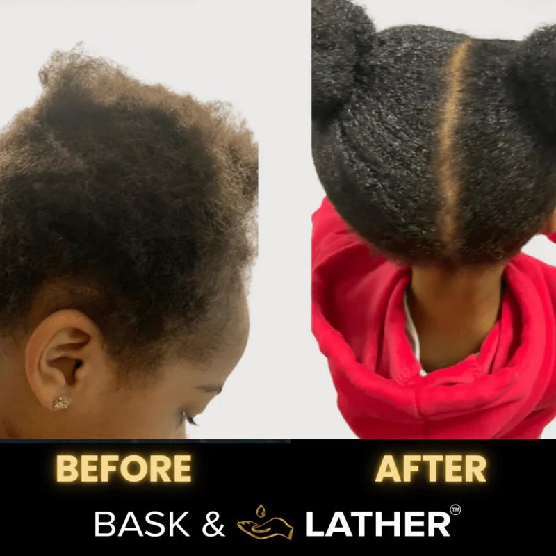 BASK & LATHER Strengthen Hair Shampoo â€“ All-Natural, pHâ€‘Balanced Formula for Hair Growth & Repair, Sulfateâ€‘Free, Siliconeâ€‘Free, Parabenâ€‘Free, 8 oz - Image 4