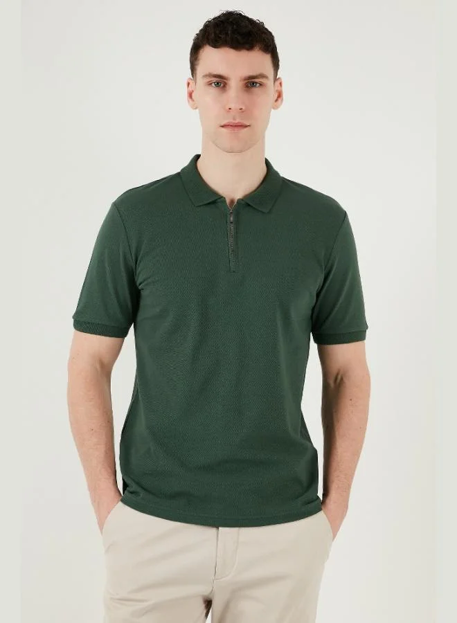 Buratti Buratti Cotton Regular Fit Half Zipper 3-Pack Polo Collar T-Shirt Men's Polo Collar T-Shirt 5903008S3