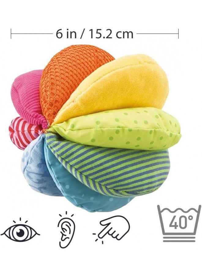 HABA Rainbow Fabric Ball - Machine Washable with 8 Different Sensory Affects