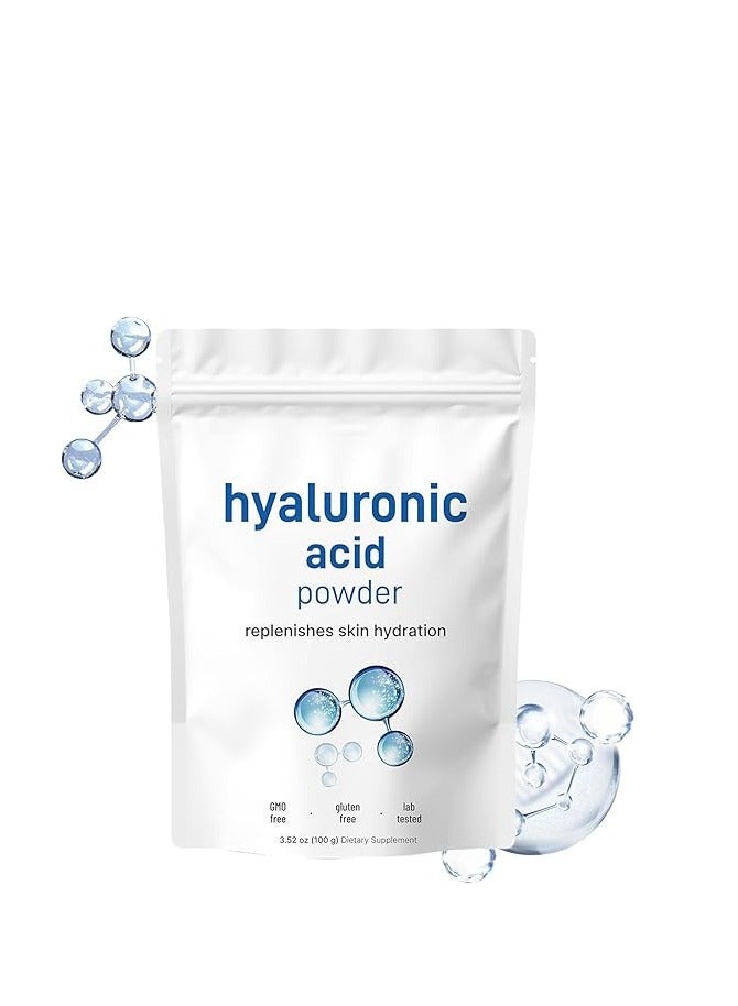 ATRJSZ Hyaluronic Acid Powder For Face, 100g Pure Hyaluronic Powder, Deep Replenishes Skin Hydration, Cosmetic Grade Facial Serums Powders, Hyaluronicacid Supplements For Skin Care, Body - Image 1