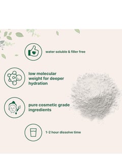 ATRJSZ Hyaluronic Acid Powder For Face, 100g Pure Hyaluronic Powder, Deep Replenishes Skin Hydration, Cosmetic Grade Facial Serums Powders, Hyaluronicacid Supplements For Skin Care, Body  - Image 2