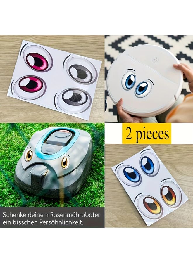 Type B Robot Eye Stickers Self Adhesive Removable PVC Decals For DIY Robotics Home Decor - Image 5