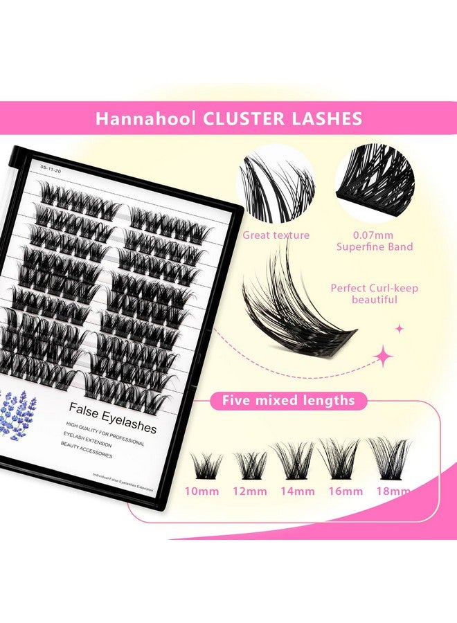 Hannahool 90Pcs 8-18Mm Available Grafted Thickness 0.07Mm Wide Stem Individual False Eyelashes Dramatic Look Cluster Volume Eye Lashes Extensions (12Mm) - Image 2