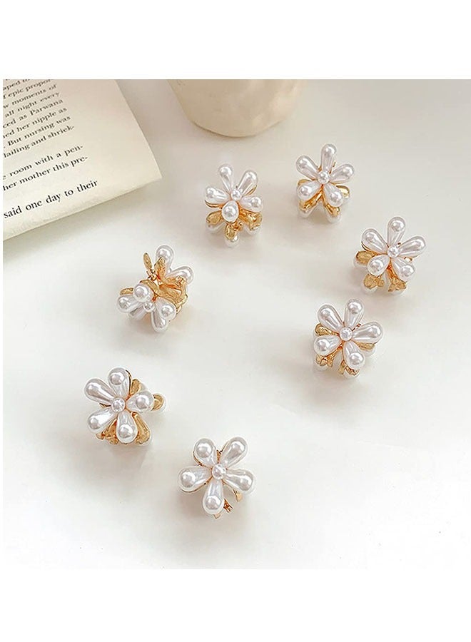 عشرة مشابك لؤلؤ مصغرة، وفتيات محلات شعر صغيرة جميلة، وفتيات مصمّمات من أزهار اقحوان الحلو - Image 3