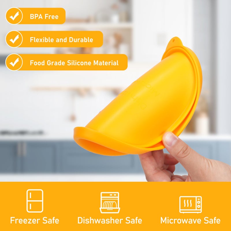 LUVCOSY 4 Cup Silicone Replacement Lids Storage Cover for Pyrex 7201-PC Glass Bowls (Container not Included) 4 Pack Microwave, Dishwasher and Freezer Safe - Image 3