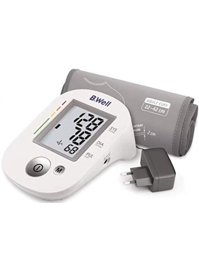 B.Well PRO-35-ML Automatic Blood Pressure Monitor with 22cm - 42cm Size Medium-Large Cuff with Charger Adapter - Image 2