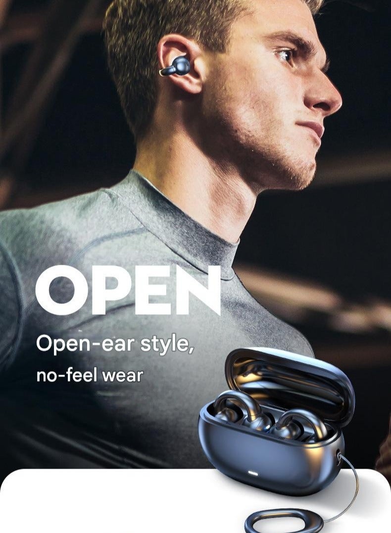 PEI  AN New M55 Bluetooth Earbuds With Wireless Clip On High Pitched Sound Quality Long Battery Life No Pain When Worn For a Long Time - Image 4
