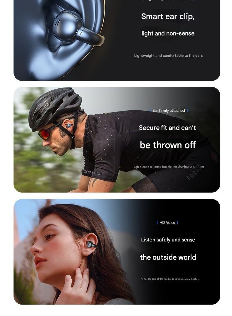 PEI  AN New M55 Bluetooth Earbuds With Wireless Clip On High Pitched Sound Quality Long Battery Life No Pain When Worn For a Long Time - Image 5
