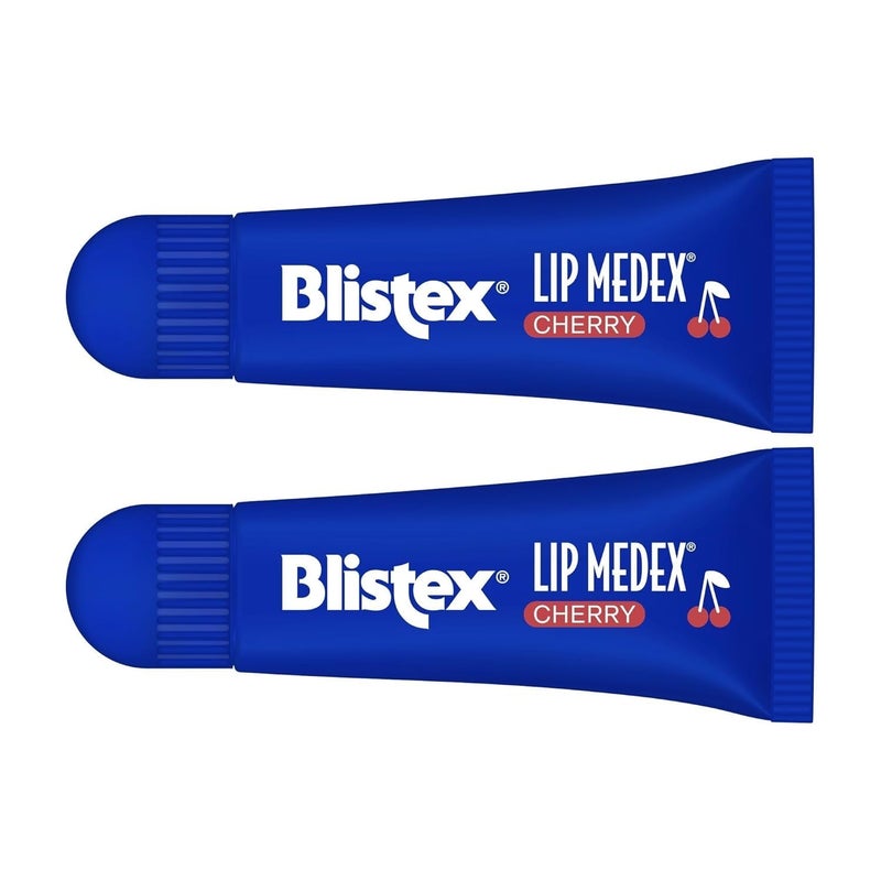 Blistex Lip Medex Cherry 2 Count, 0.35 oz Advanced Hydration, Medicated Relief with Cooling, Soothes & Protects, Restores Healthy Moisture to Lips, Stocking Stuffer for Holiday, Christmas - Image 4