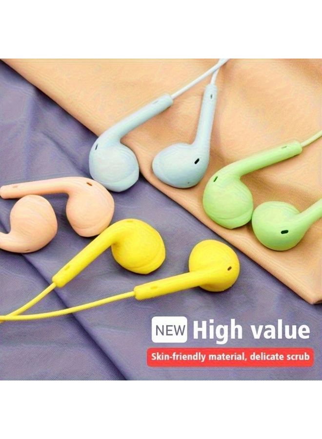 Pink Wired In Ear Headphones Hi Res Sound Noise Cancellation Volume Control Tangle Free Cable - Image 4