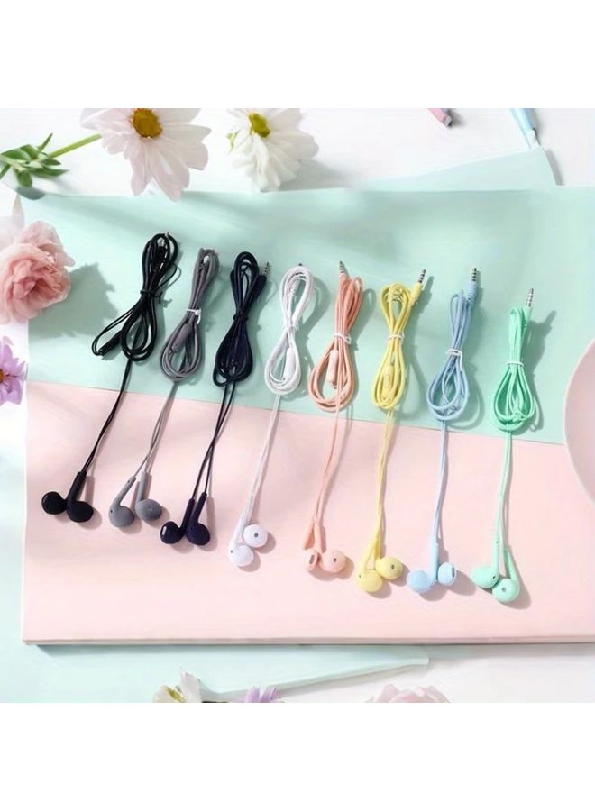 Pink Wired In Ear Headphones Hi Res Sound Noise Cancellation Volume Control Tangle Free Cable - Image 2