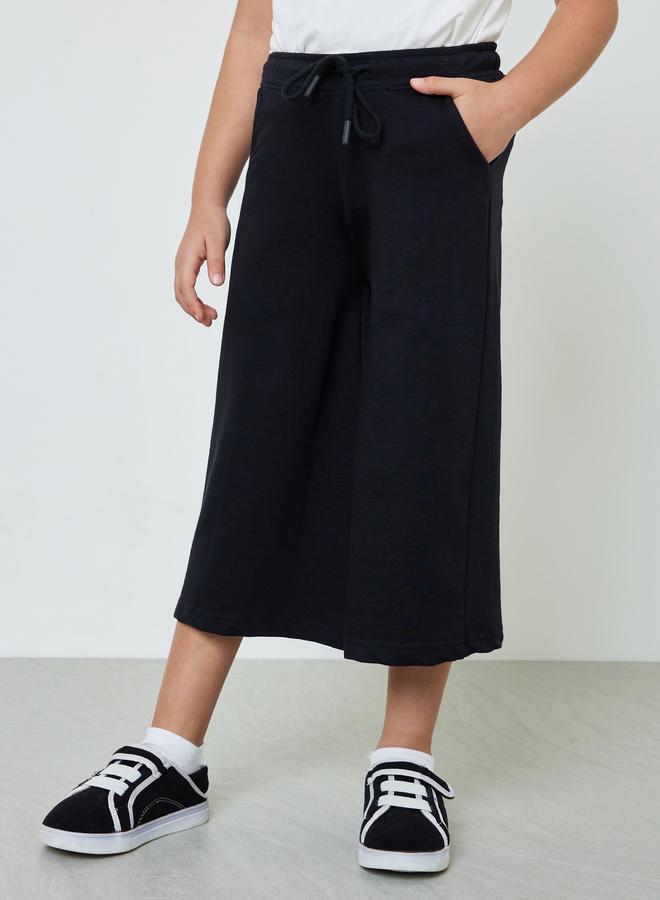 Styli Girls Cotton Cropped Wide Leg Joggers - Image 2