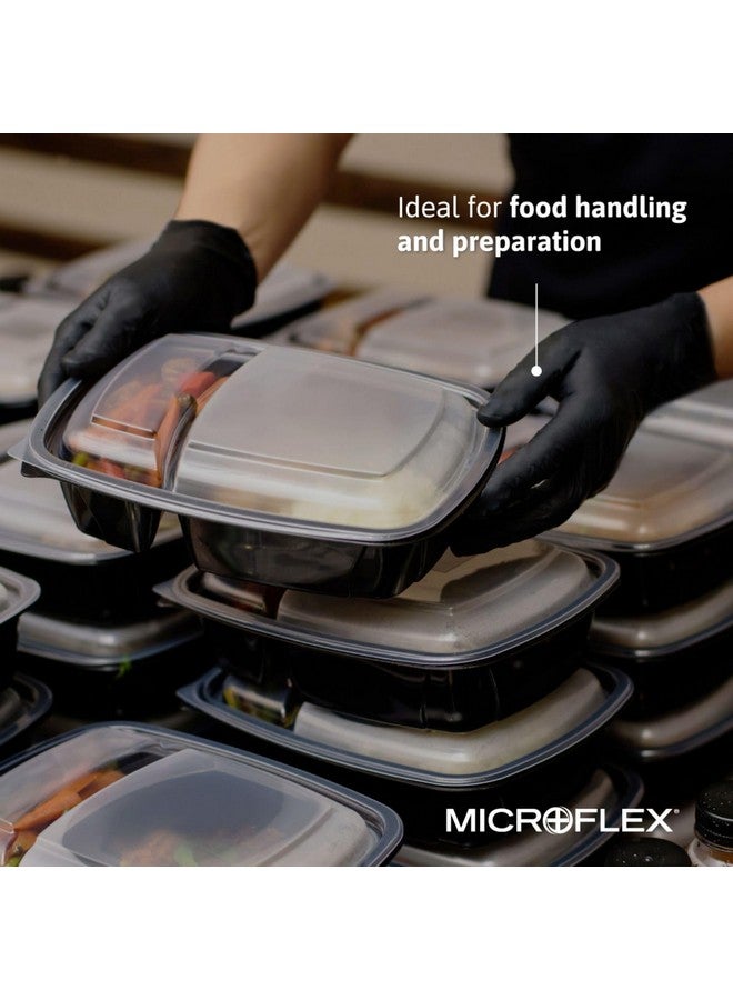 Ansell MICROFLEX MidKnight MK-296 Disposable Nitrile Gloves for Automotive w/Full Texture - Medium, Black (Box of 100) - Image 3