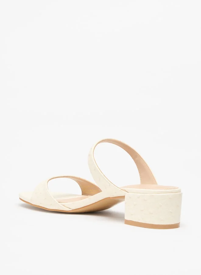 فلورا بيلا من شو إكسبرس Women's Open Toe Slip-On Sandals with Block Heels