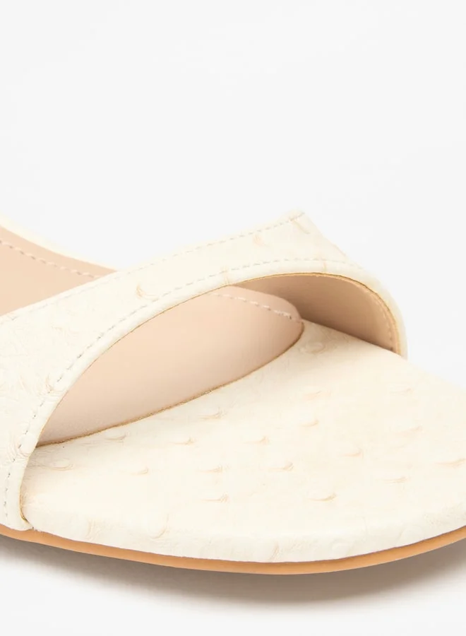 فلورا بيلا من شو إكسبرس Women's Open Toe Slip-On Sandals with Block Heels