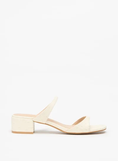 فلورا بيلا من شو إكسبرس Women's Open Toe Slip-On Sandals with Block Heels