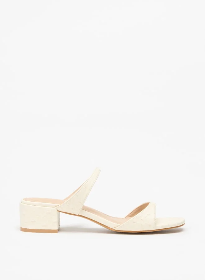 فلورا بيلا من شو إكسبرس Women's Open Toe Slip-On Sandals with Block Heels