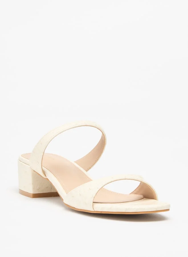 فلورا بيلا من شو إكسبرس Women's Open Toe Slip-On Sandals with Block Heels