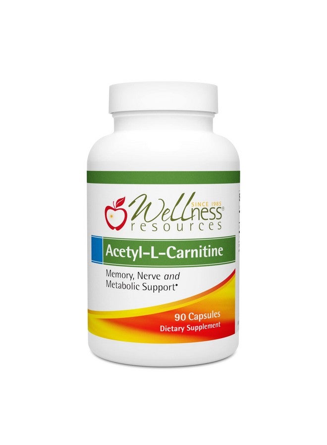 Wellness Resources Acetyl-L-Carnitine (ALC) for Memory, Nerves (500 mg, 90 Capsules) - Image 1