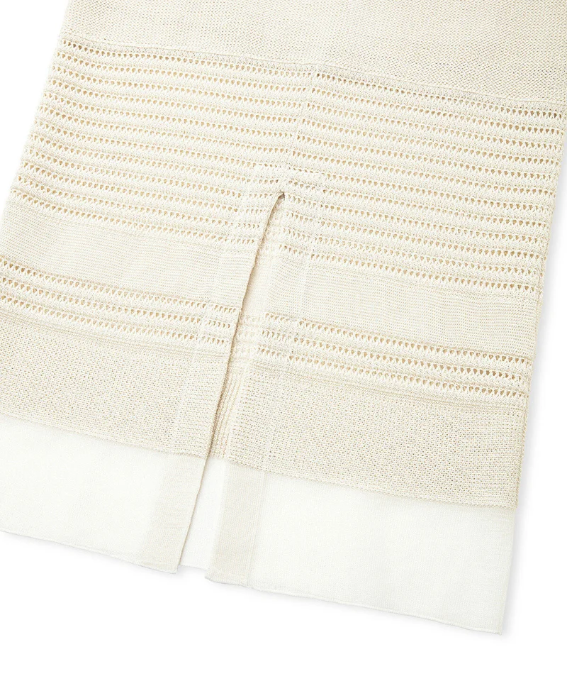 Ipekyol  Contrast Textured Knit Skirt for Women | Best Price UAE