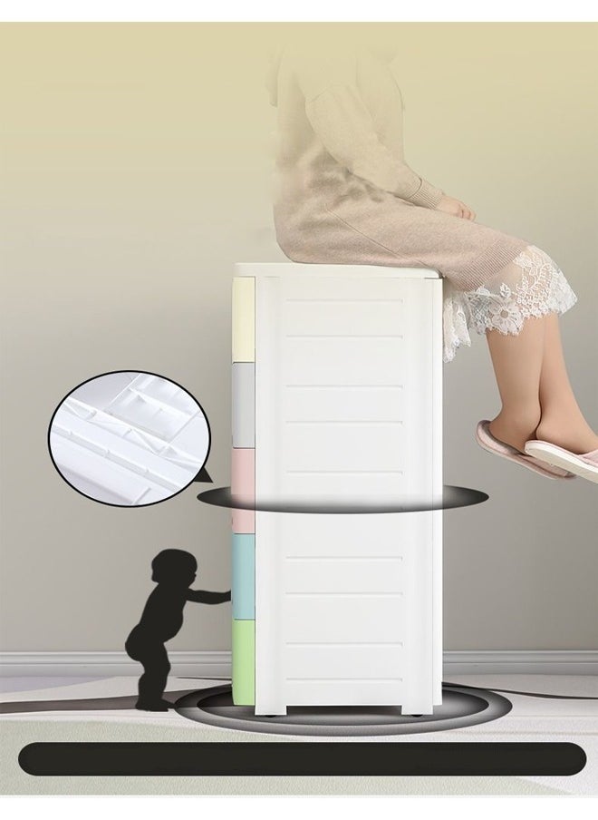 6 Drawers Plastic Cabinet Combined Locker Clothes Storage Cabinet Rack Closet Drawers Organizer Unit for Clothes Toys 60 x 35 x 100 cm